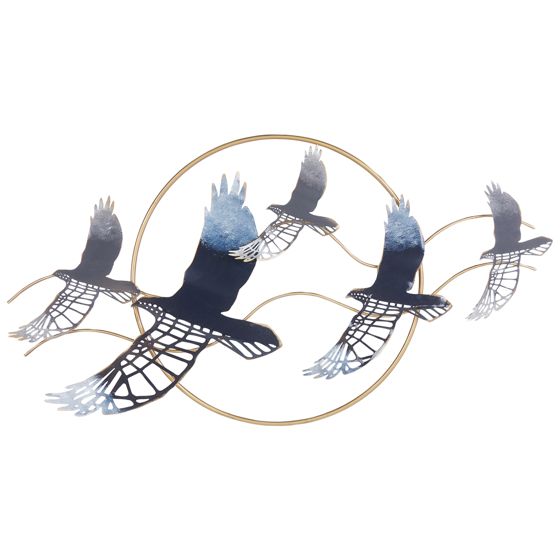 Seinäkoriste Lintu TELLURIUM metalli 50 cm Kulta