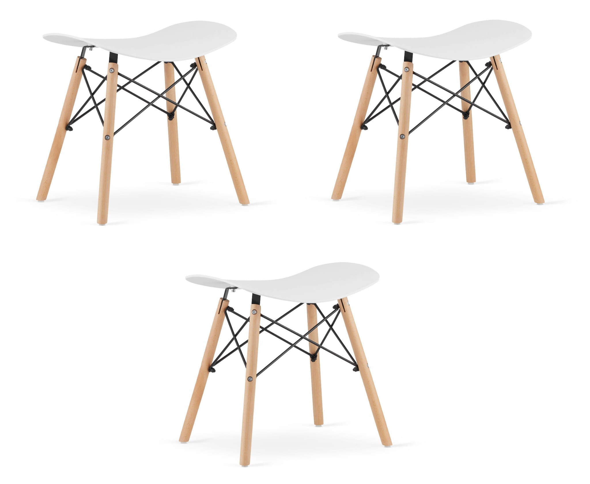 OSKAR KORFU jakkara 3 kpl, valkoinen