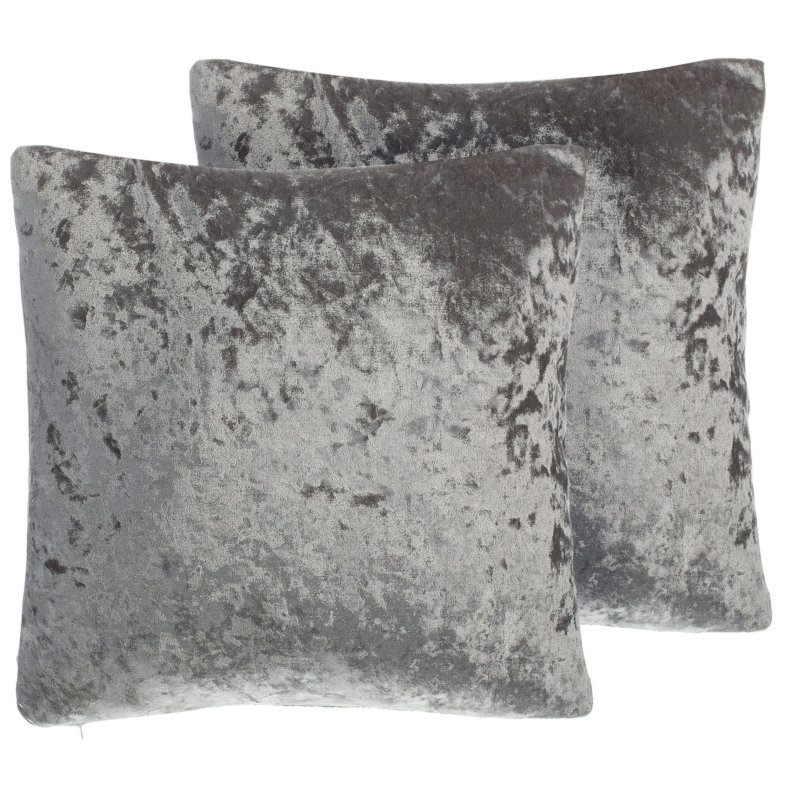 Koristetyynysetti 2 kpl HOSTA sametti 45 x 45 cm Harmaa Hillitty