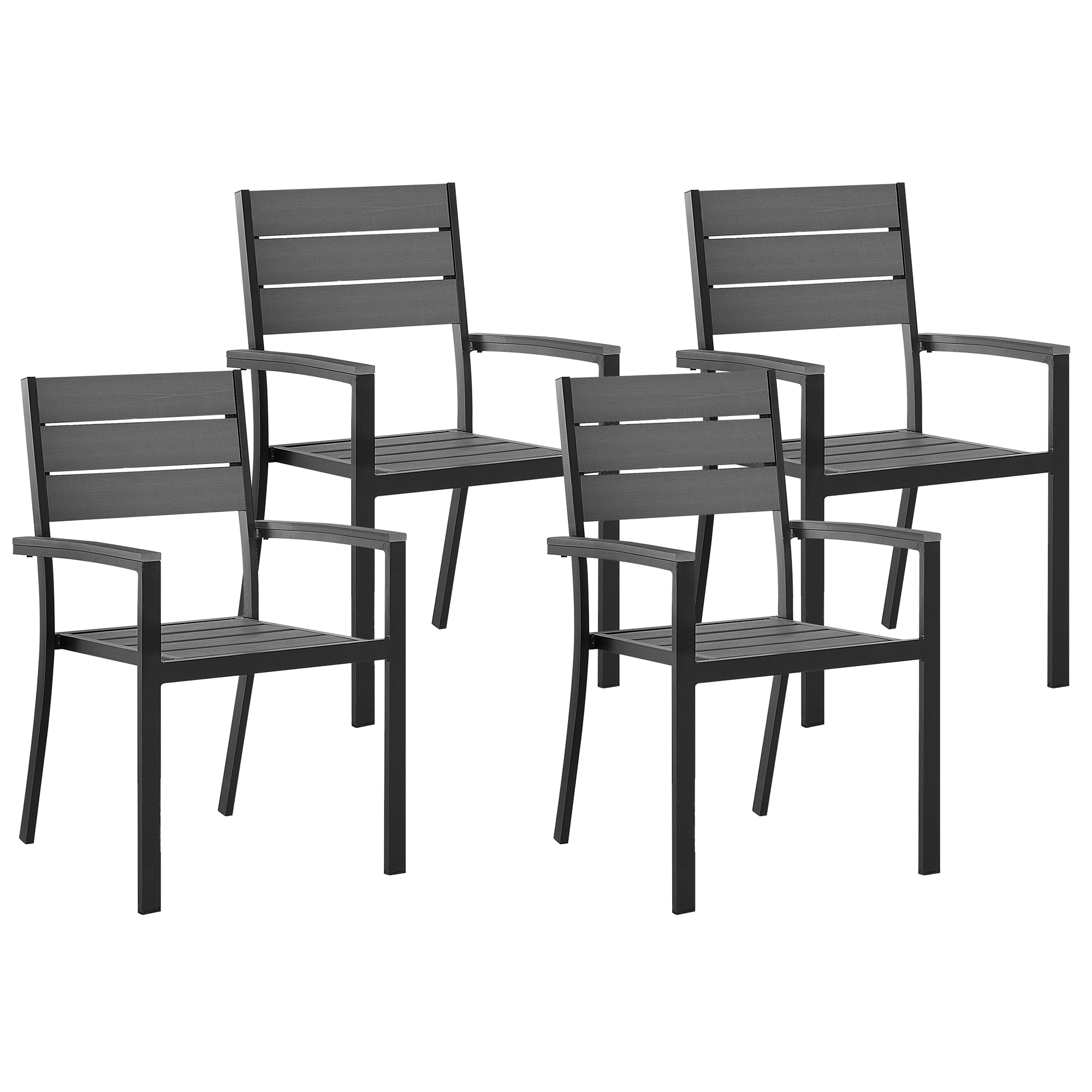 Puutarhatuolisetti 4 kpl PRATO Harmaa