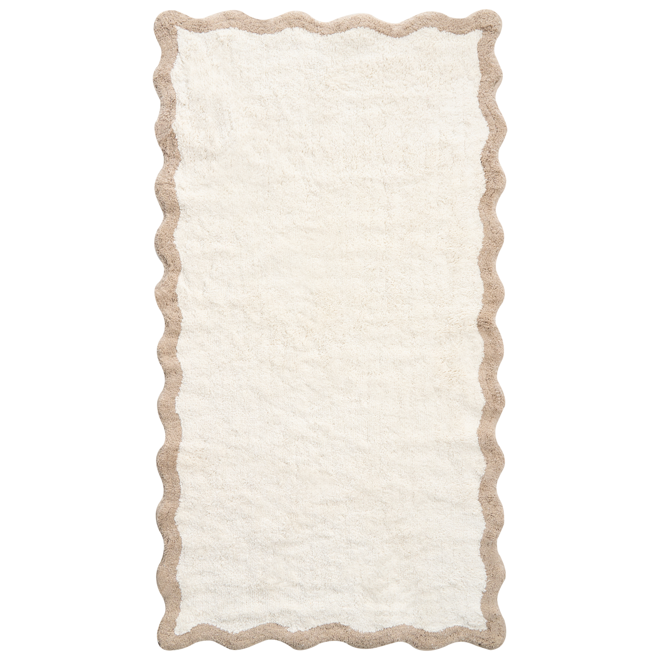 Kylpyhuonematto NANGAL Ruskea/beige 80 x 150 cm Puuvilla
