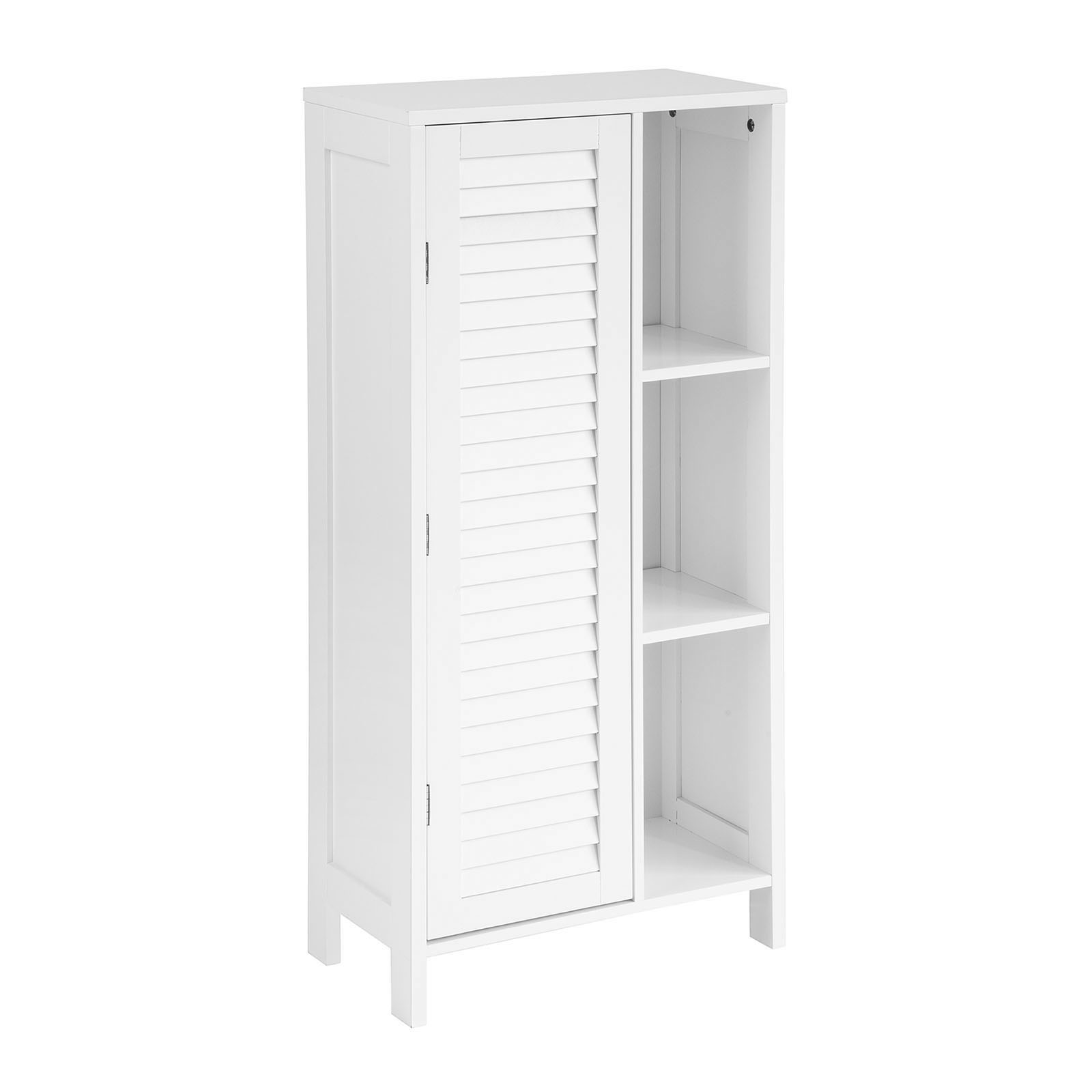 SoBuy Kylpyhuonekaappi BZR39-W puukuitulevy valkoinen 48x96x24 cm