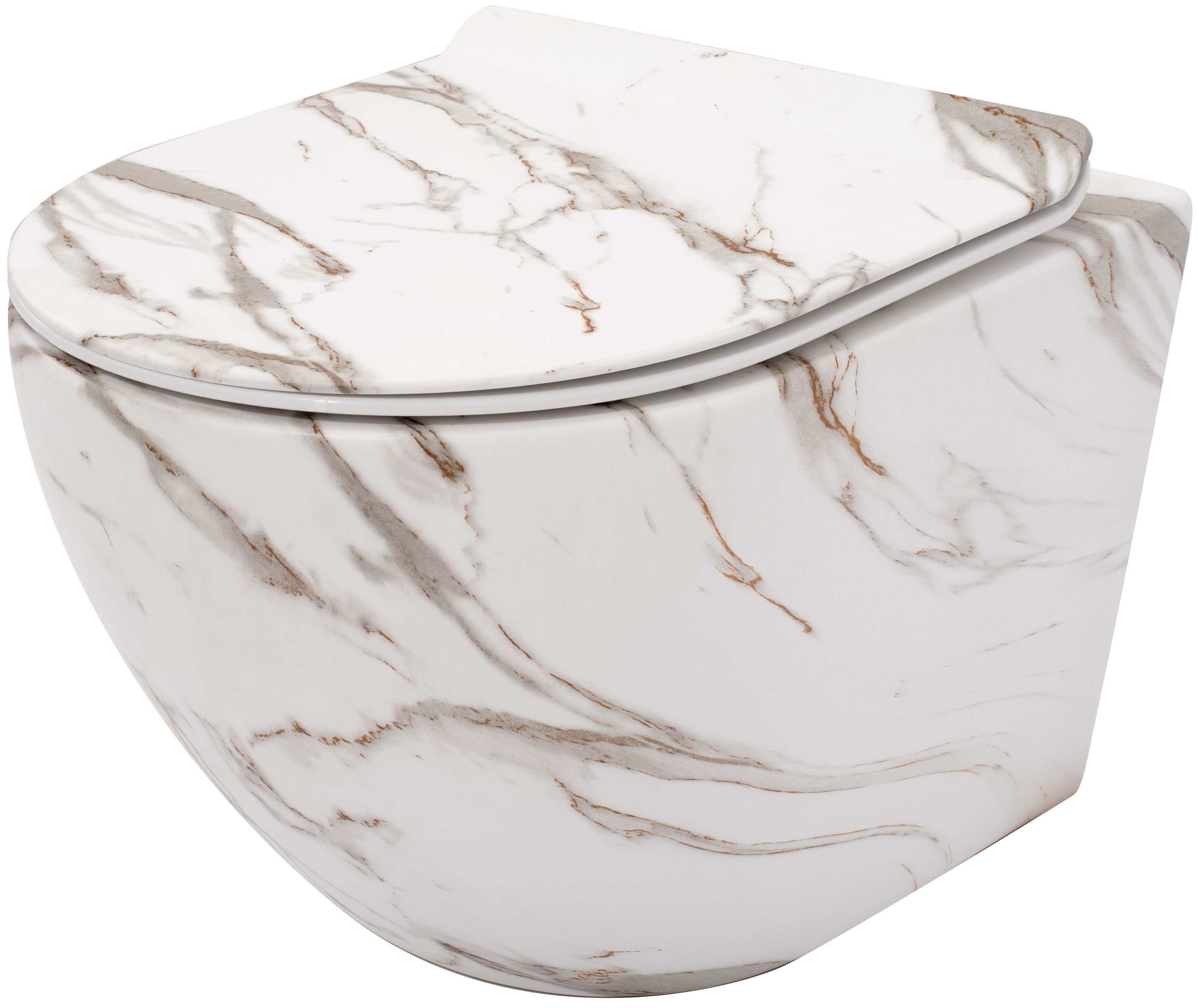 REA Seinä-WC CARLOS DUROPLAST/SLIM/ZM LAVA MATT harmaa, 49,5X37X32CM