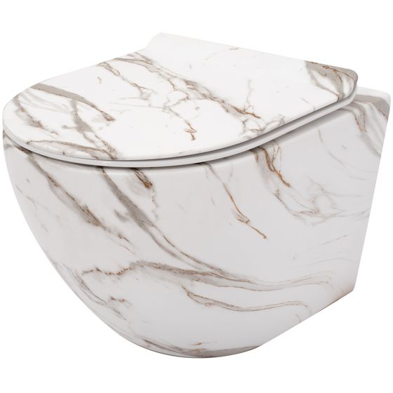 REA Seinä-WC CARLOS DUROPLAST/SLIM/ZM LAVA MATT harmaa, 49,5X37X32CM