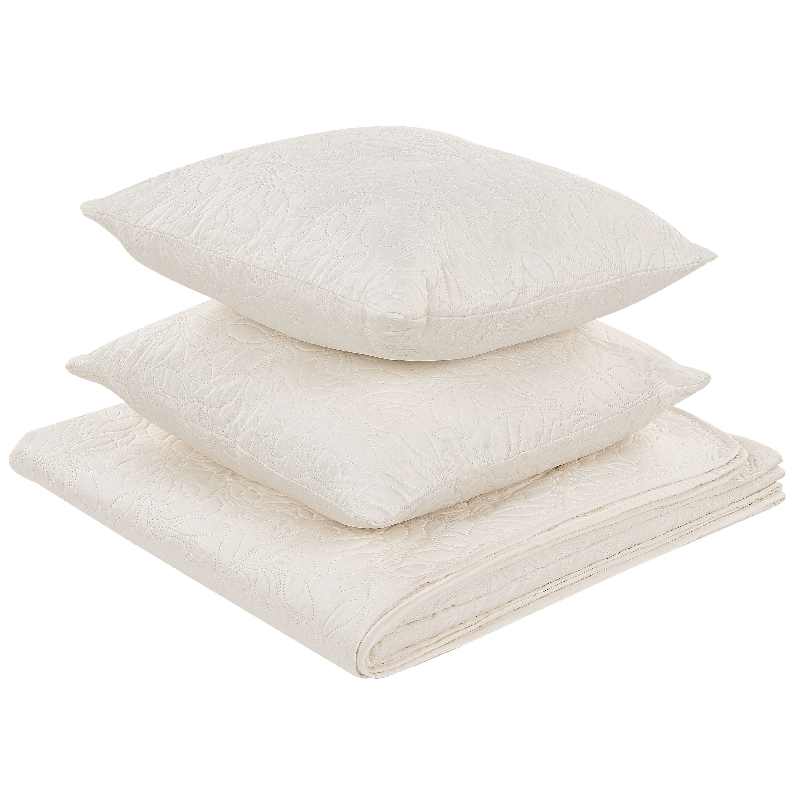 Päiväpeitto ja koristetyynyt RUDKHAN 140 x 210 cm Luonnonvalkoinen