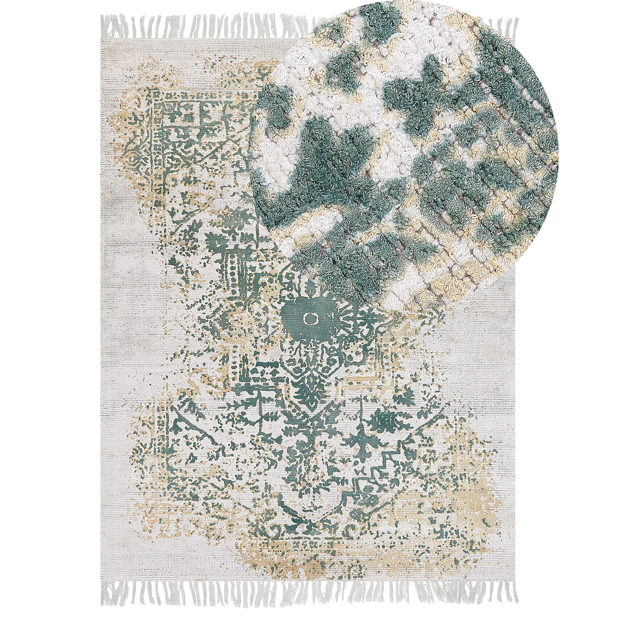 Matto BOYALI Vaaleanbeige 160 x 230 cm viskoosi