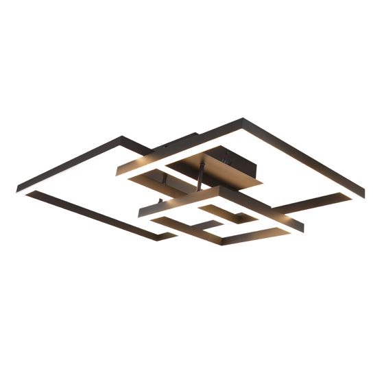 NETTLIFE LED-kattovalaisin olohuoneeseen, musta, himmennettävä, kaukosäätimellä, 84 W, moderni makuuhuonevalaisin keittiöön, käytävään, toimistoon, ruokailutilaan