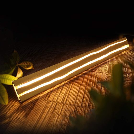 ZMH LED-seinävalaisin, puupinta, 16 W, 100 cm, lämmin valkoinen, moderni