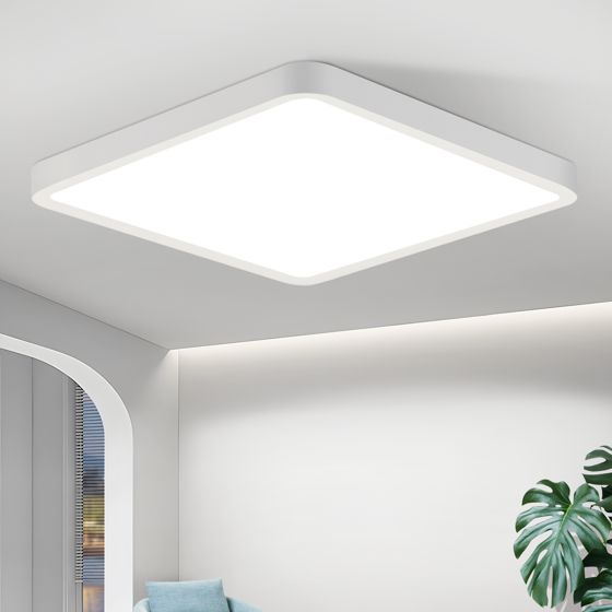NETTLIFE litteä, LED - kattovalaisin, 23CM, 6500K, 18W, neliönmuotoinen, makuuhuoneeseen Valkoinen, LED integroitu, pysyvästi