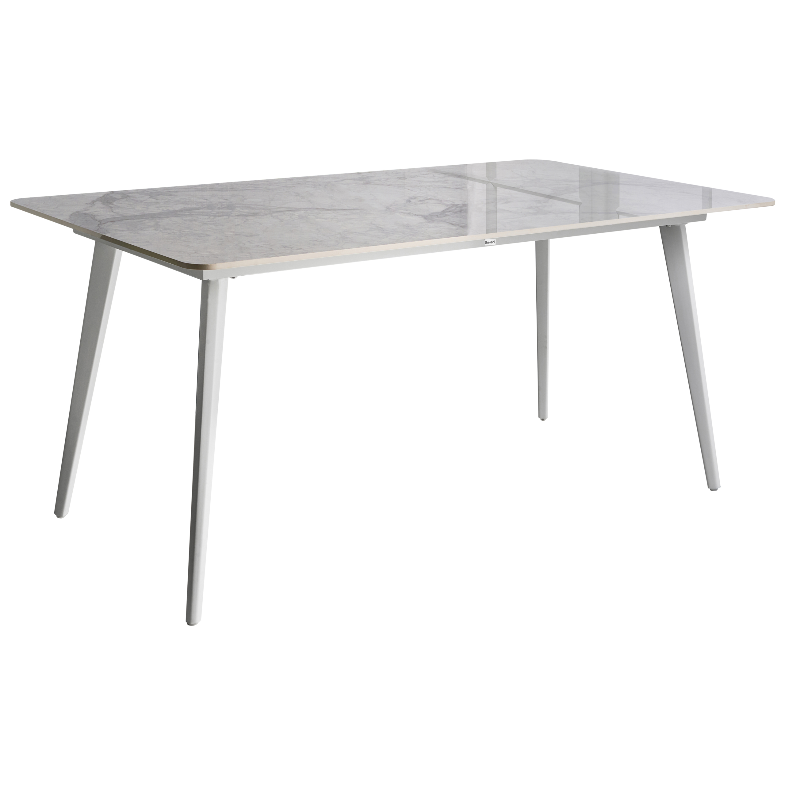 Puutarhapöytä RODALLO 160 cm 90 cm Kivi Valkoinen marmorikuvio