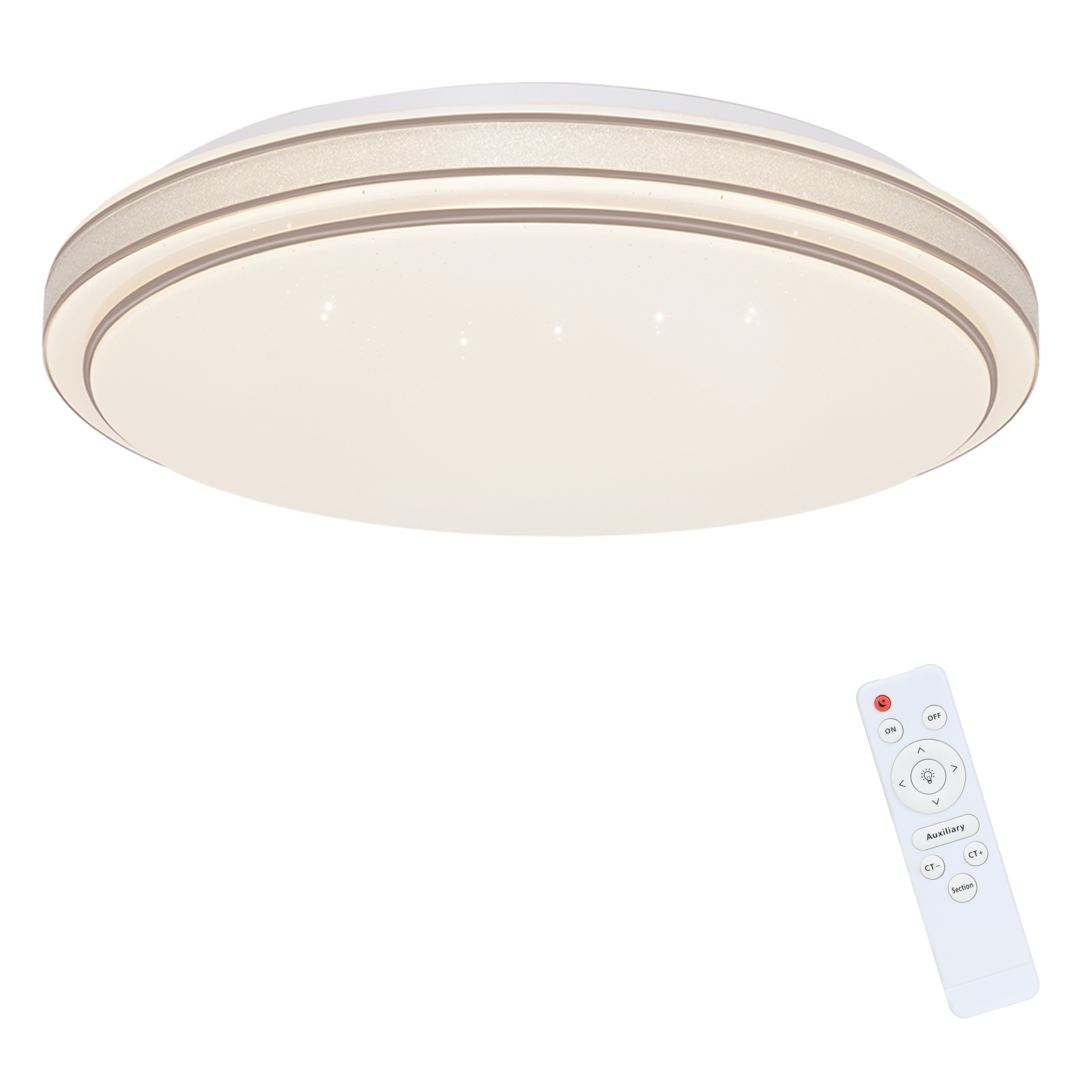 NETTLIFE moderni pyöreä, LED-kattovalaisin, 23 W, himmennettävä makuuhuoneen, lamppuKaukosäätimellä, 27 cm, tähtitaivaslamppuKeittiön