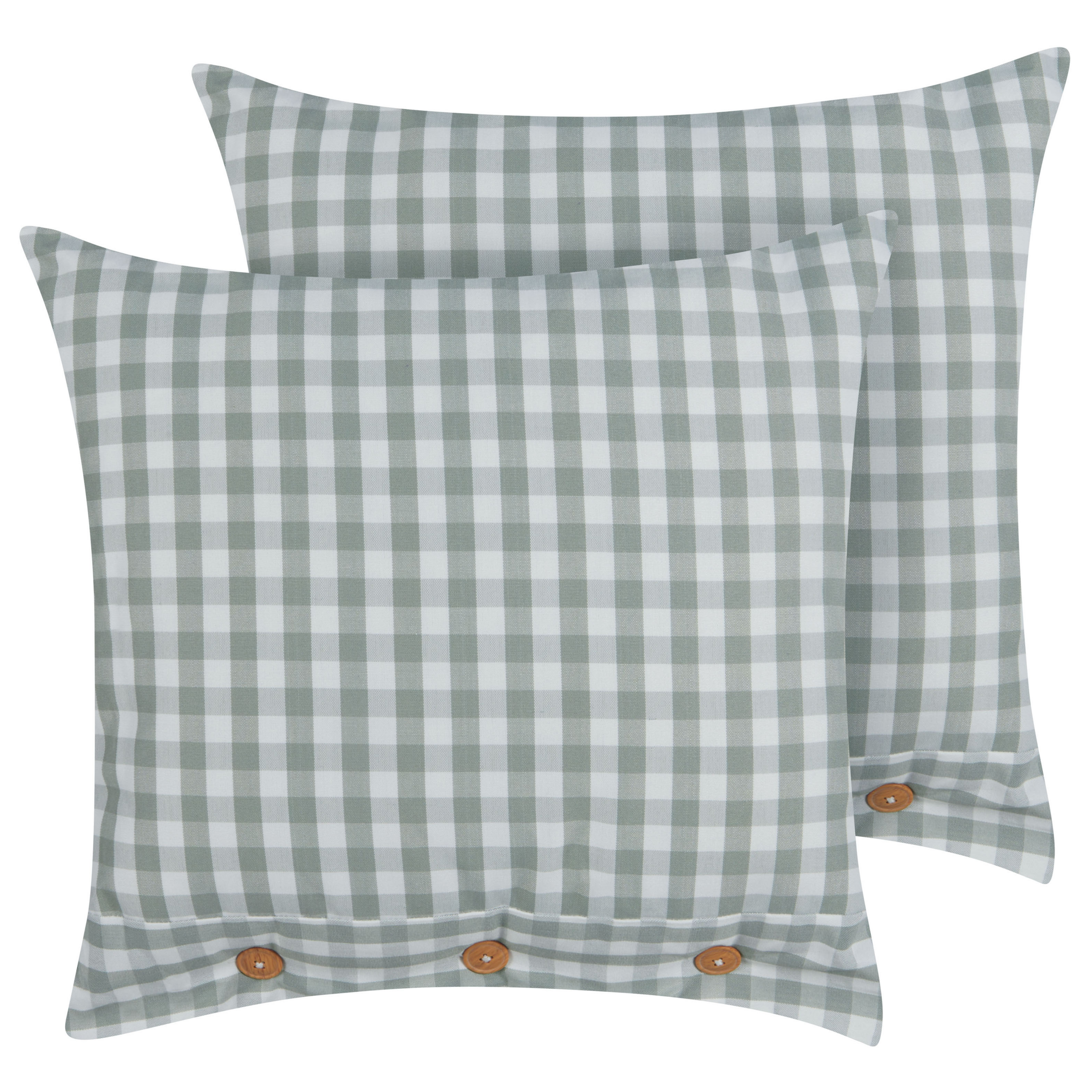 Koristetyynysetti 2 kpl TALYA 45 x 45 cm Mintunvihreä Ruutukuvio