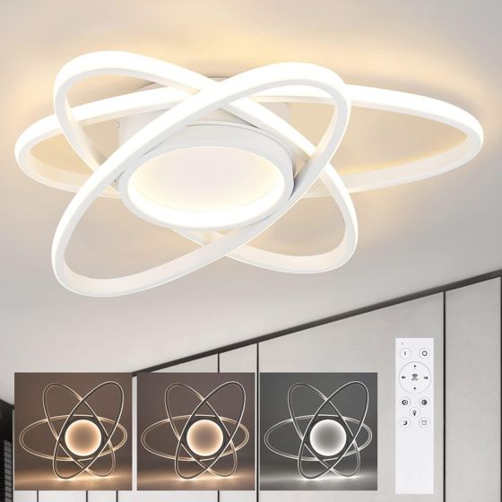 NETTLIFE moderni LED-kattovalaisin kaukosäätimellä 77 W himmennettävä olohuoneen keittiön valaisin makuuhuoneeseen, keittiöön, eteiseen, toimistoon