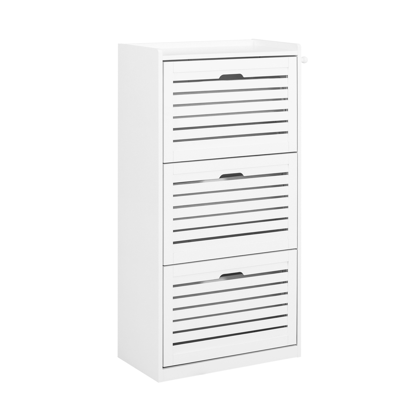 SoBuy 3-ovinen puukuituvaatekaappi FSR108-W valkoinen