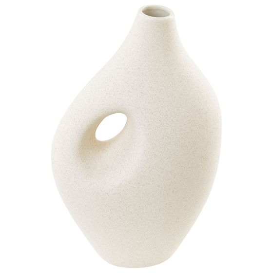 Kukkamaljakko KOMOTINI keramiikka 32 cm Luonnonvalkoinen