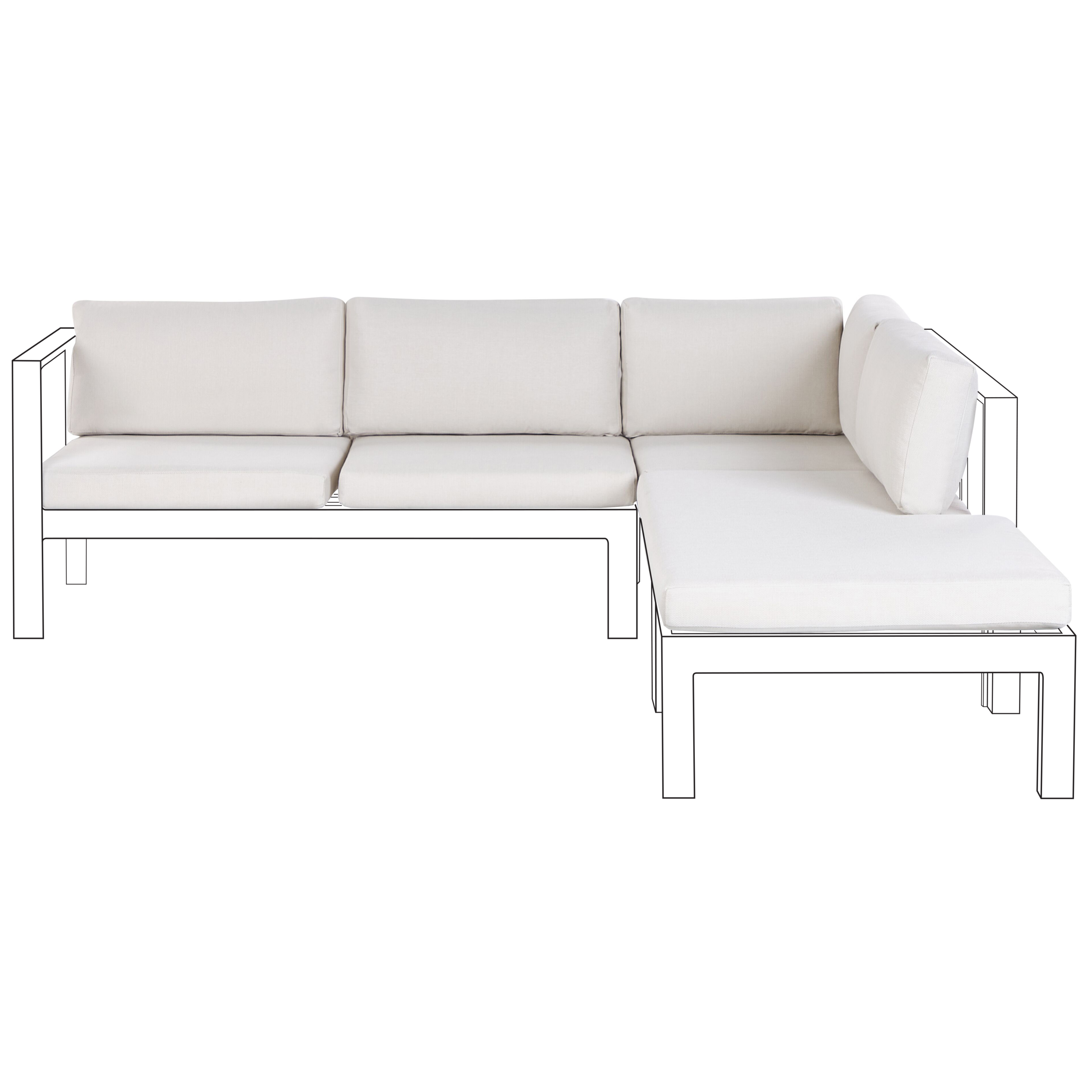 Ulkotyynyjen päällissetti MESSINA Luonnonvalkoinen