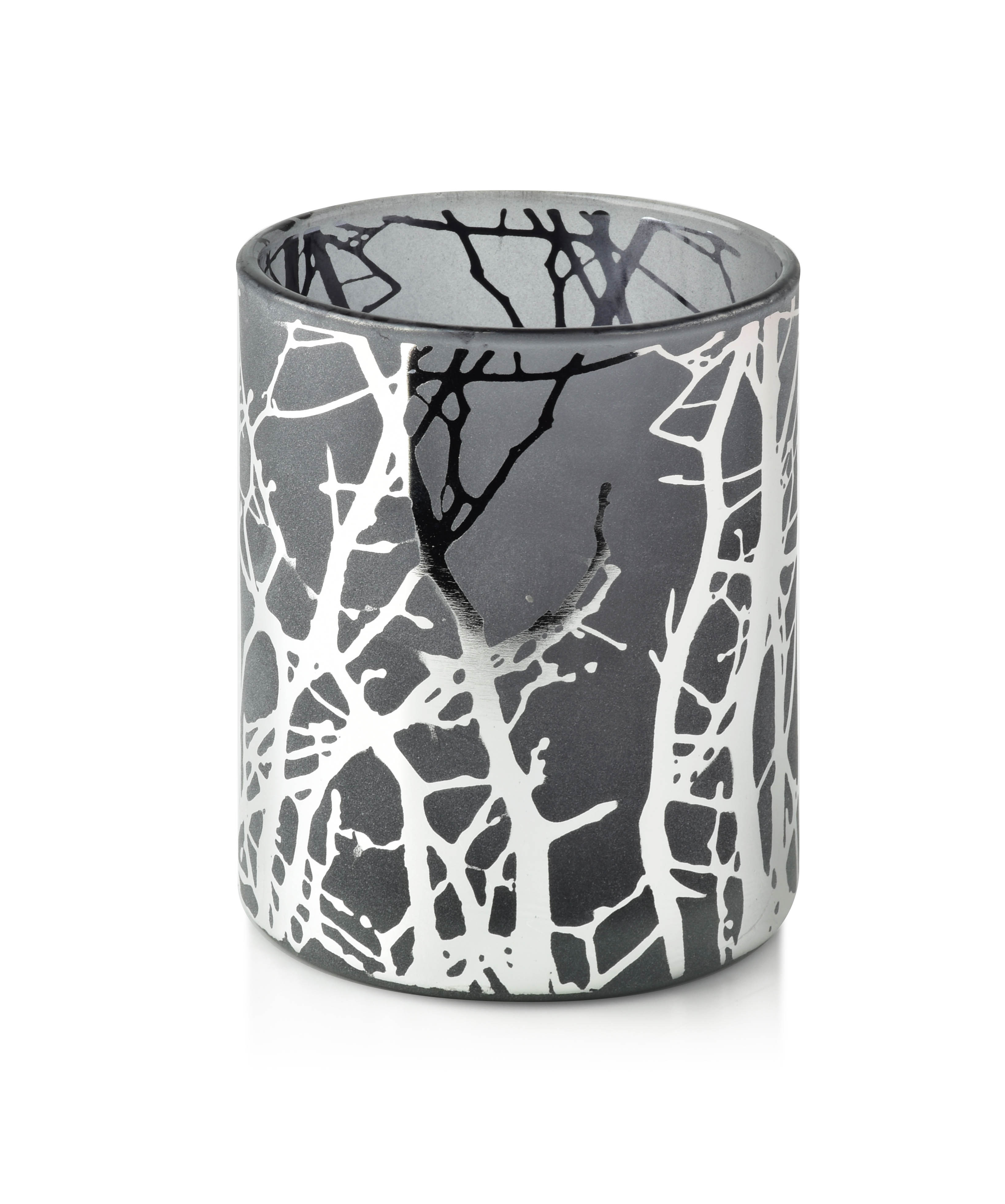 Kynttilänpidin lasi Mondex Odette Silver 8.8x10cm silver 1kpl