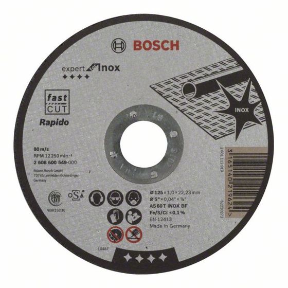Bosch Expert for Inox Rapido -Katkaisulaikka 125 x 1,0 mm
