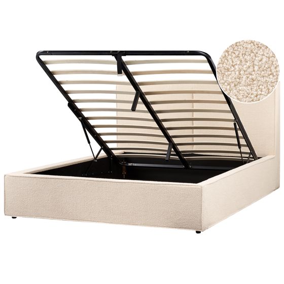 Sänky säilytystilalla buklee MOISSAC 160 x 200 cm Beige