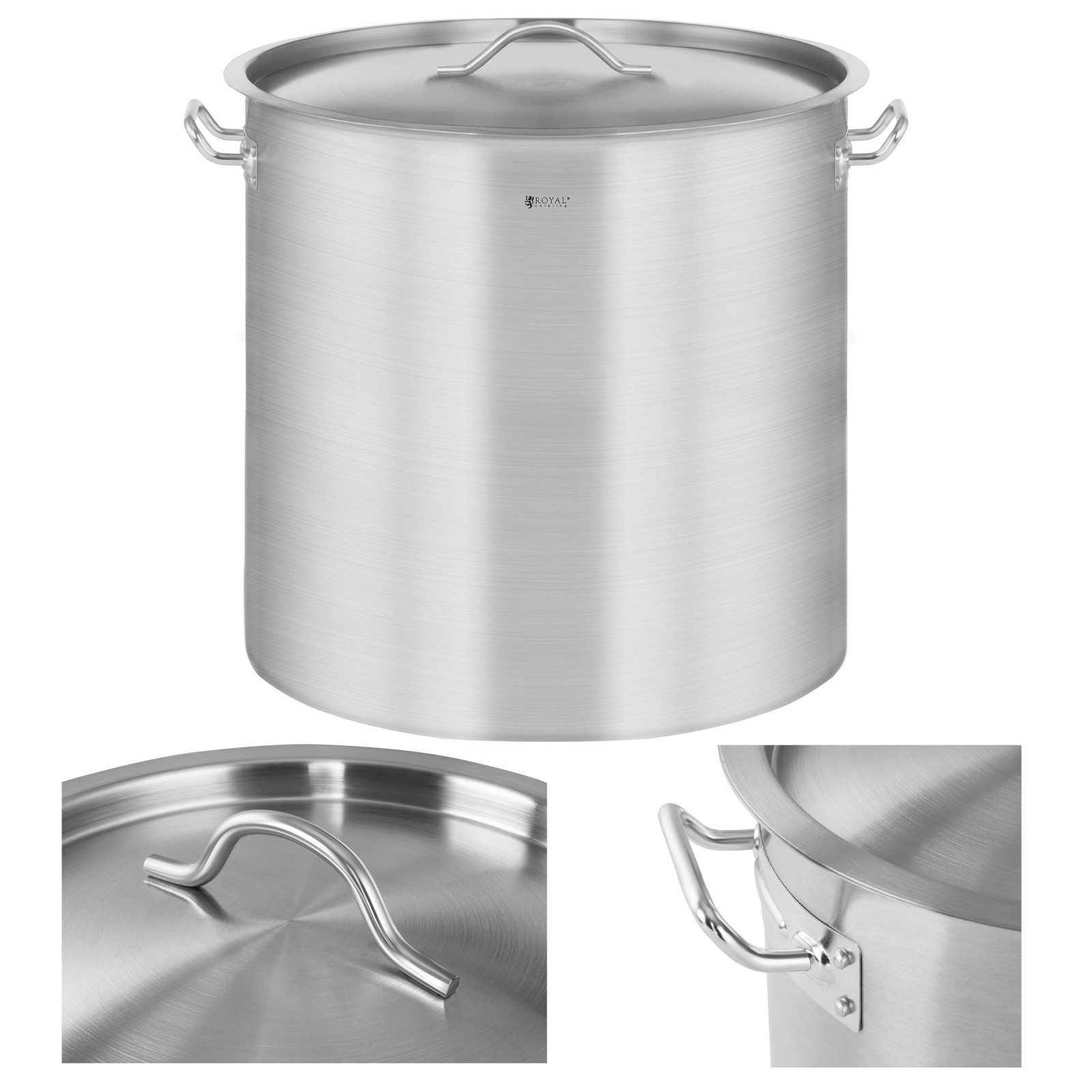 Gastronorm-kattila kannella, ruostumatonta terästä, induktioliesille, 36 l