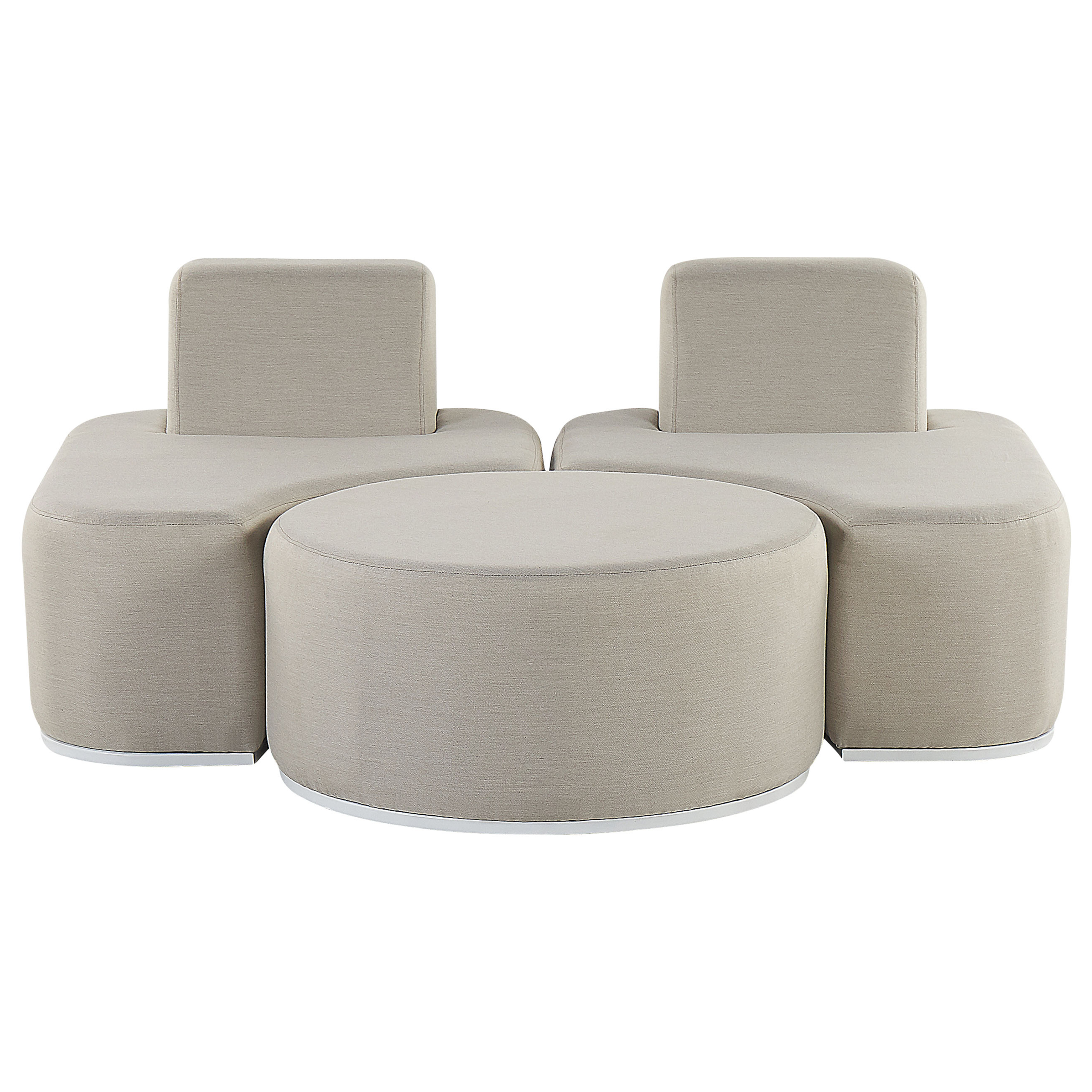 Ulkosohvaryhmä pöydällä 2-istuttava FABRO modulaarinen Vaaleanharmaa