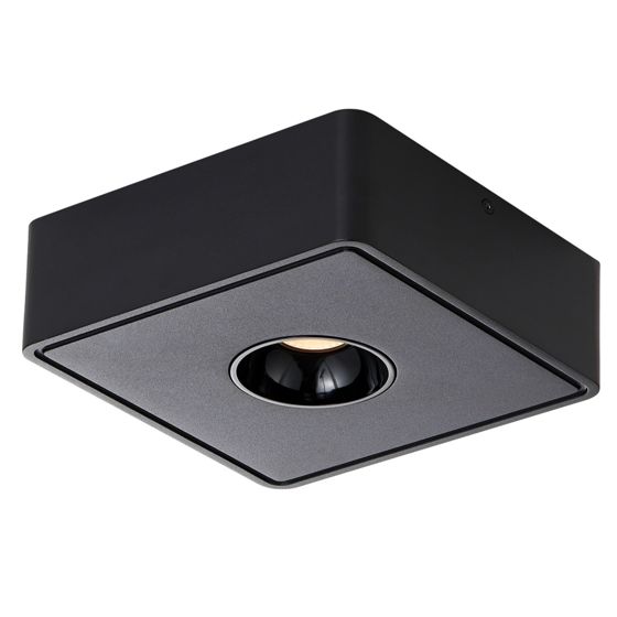 NETTLIFE LED - kattospottivalaisin musta 7 W pinta - asennettava kulmikas lämmin valkoinen pieni kattovalaisin olohuoneeseen