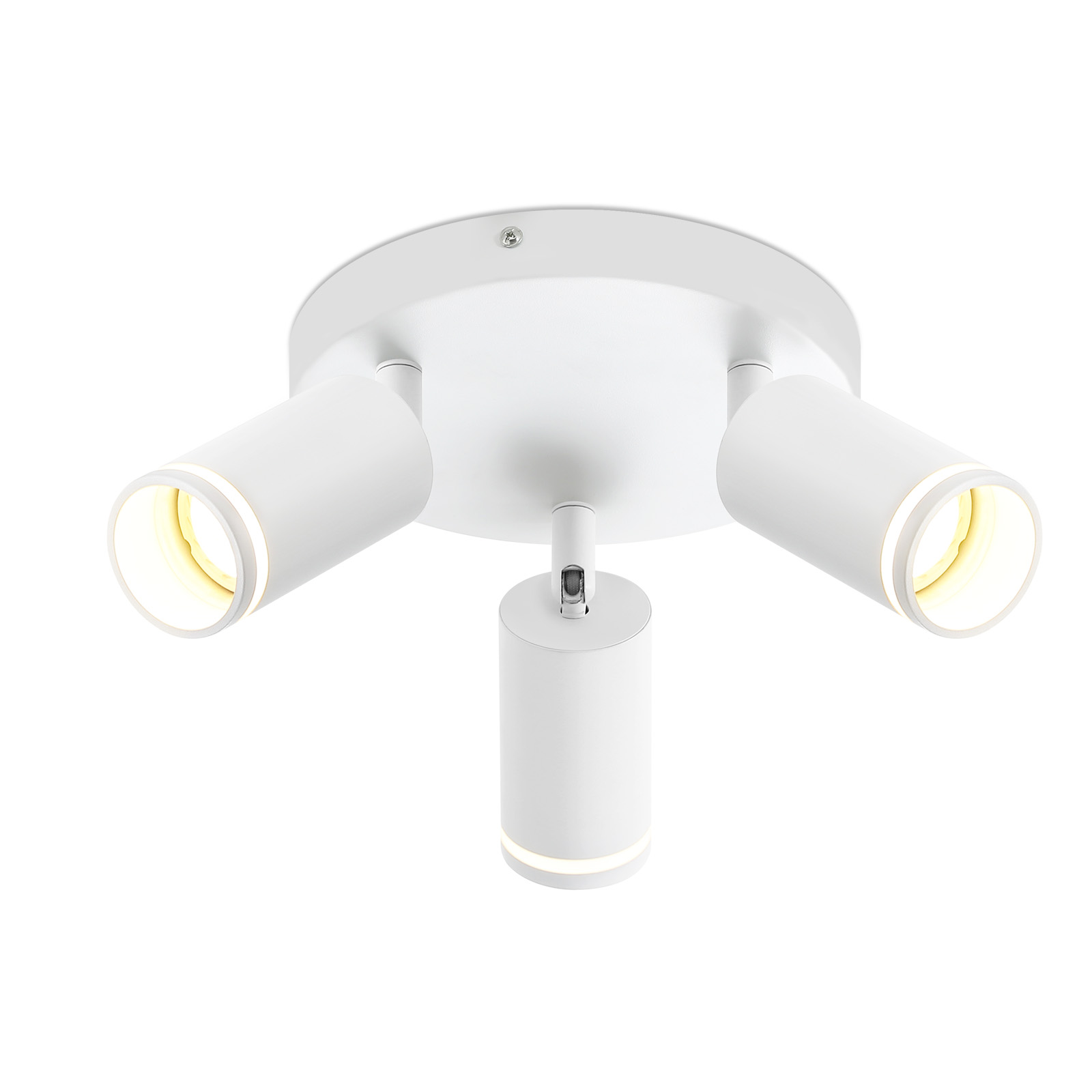 NETTLIFE LED-kattovalaisin 3 liekkiä - valkoinen kattovalaisin GU10 kääntyvä kohdevalo puinen seinävalaisin ilman lamppua