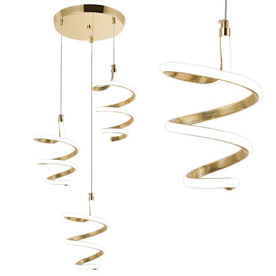 TOOLIGHT riippuva kattovalaisin G075-3CPR kulta, 114,5x15x22cm