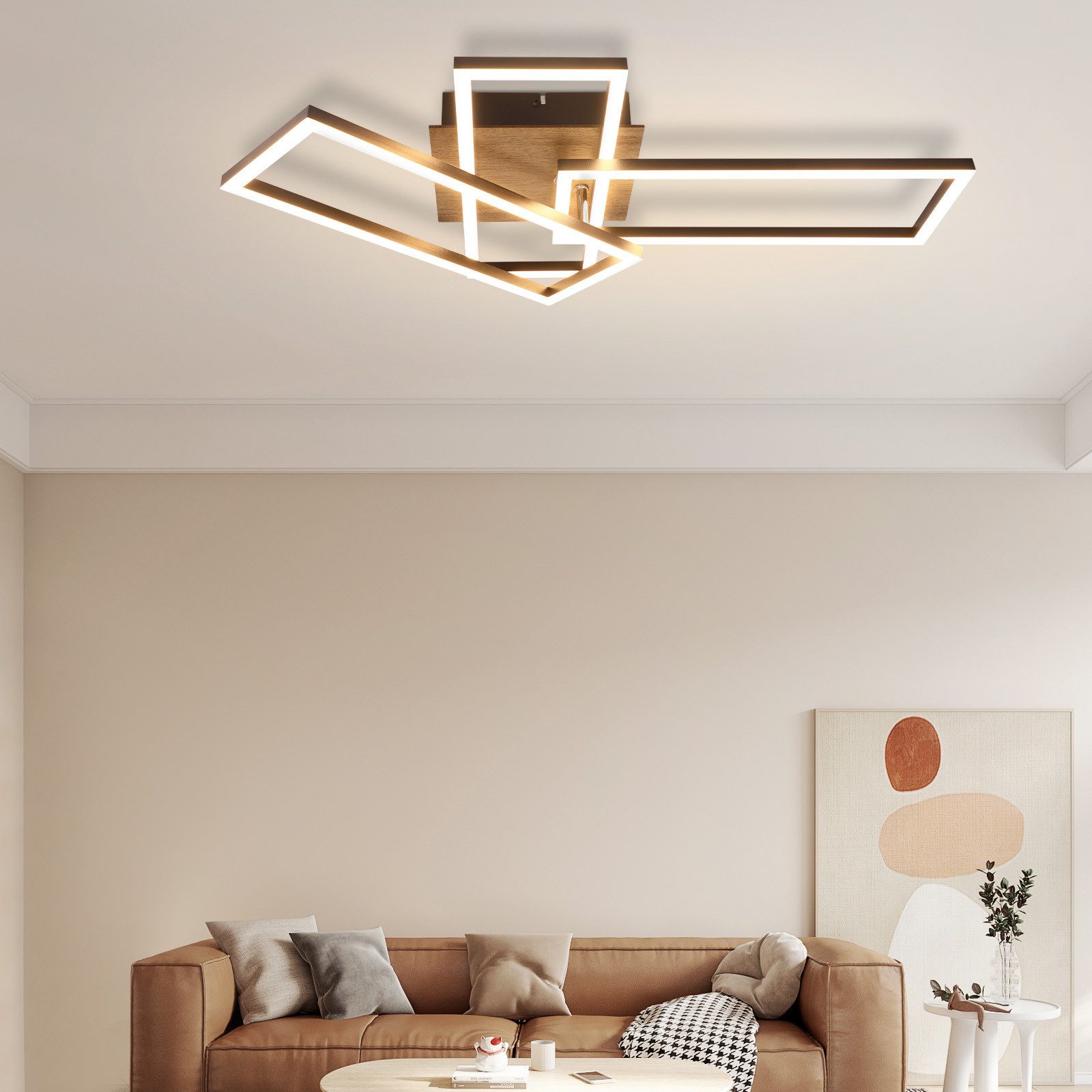 NETTLIFE LED - kattovalaisin, makuuhuoneeseen, musta, runko, 64 3cm, himmennettävä Kaukosäätimellä, moderni, himmennettävä