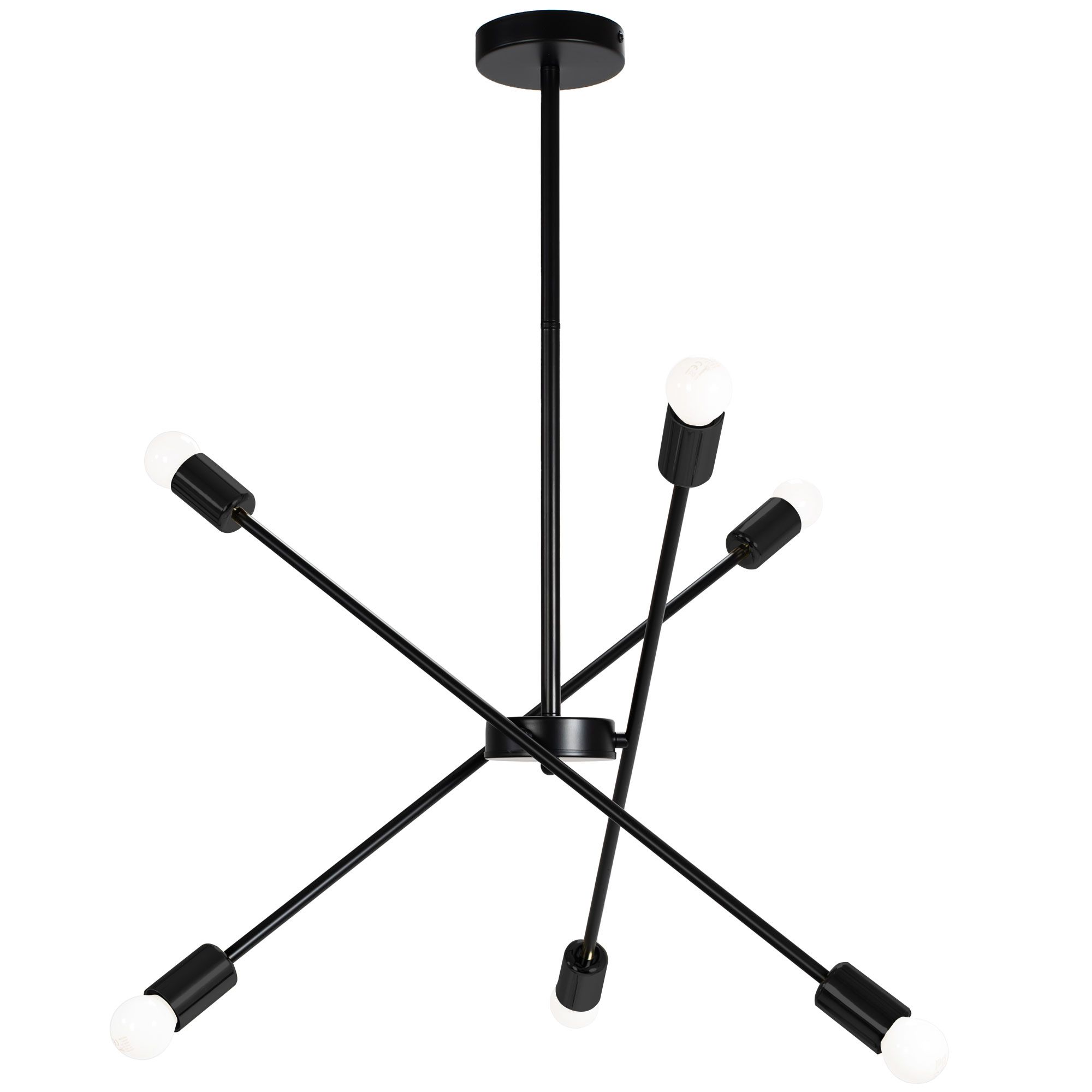 TOOLIGHT riippuva kattovalaisin APP1114-6CP musta, 72x12x72cm