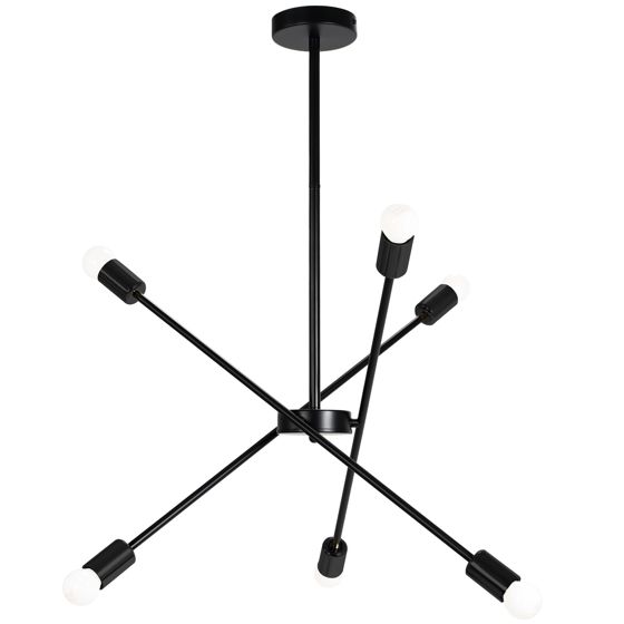 TOOLIGHT riippuva kattovalaisin APP1114-6CP musta, 72x12x72cm