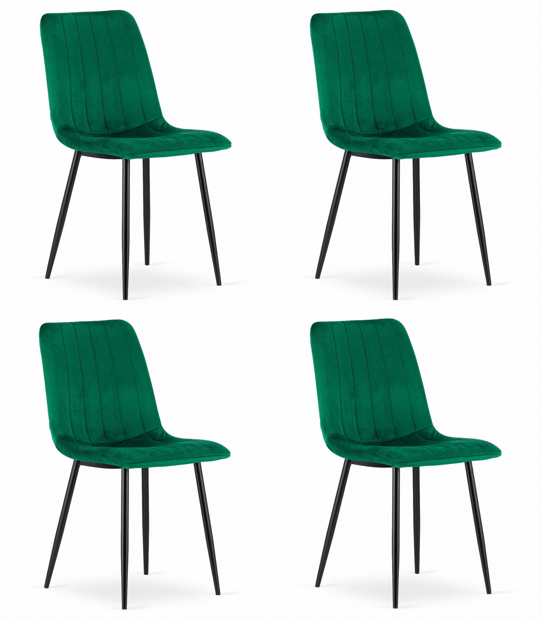 LAVA-tuoli, tummanvihreä sametti (4 kpl)