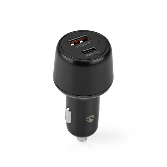 65 W USB-C autolaturi kahdella portilla ja pikalatauksella