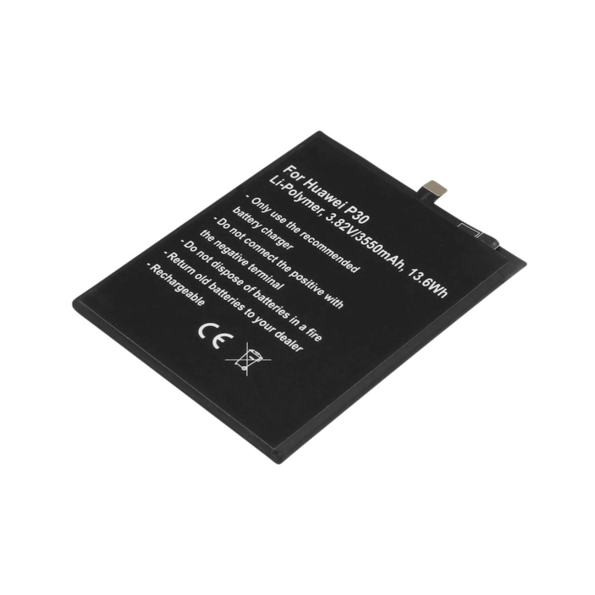 Akku Huawei P30:lle, 3,82V 3550mAh Li-Polymer