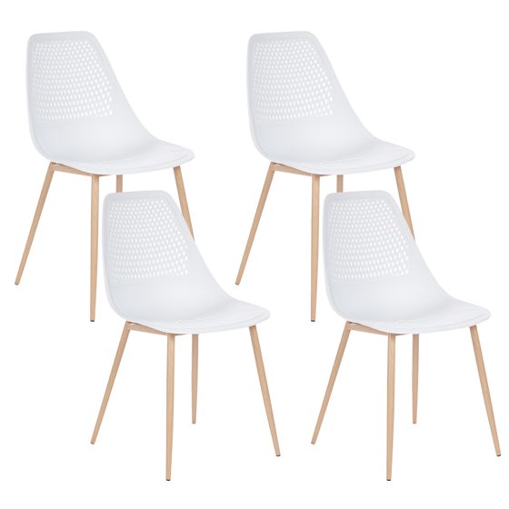Ruokatuolisetti 4 kpl HAZELTON Valkoinen