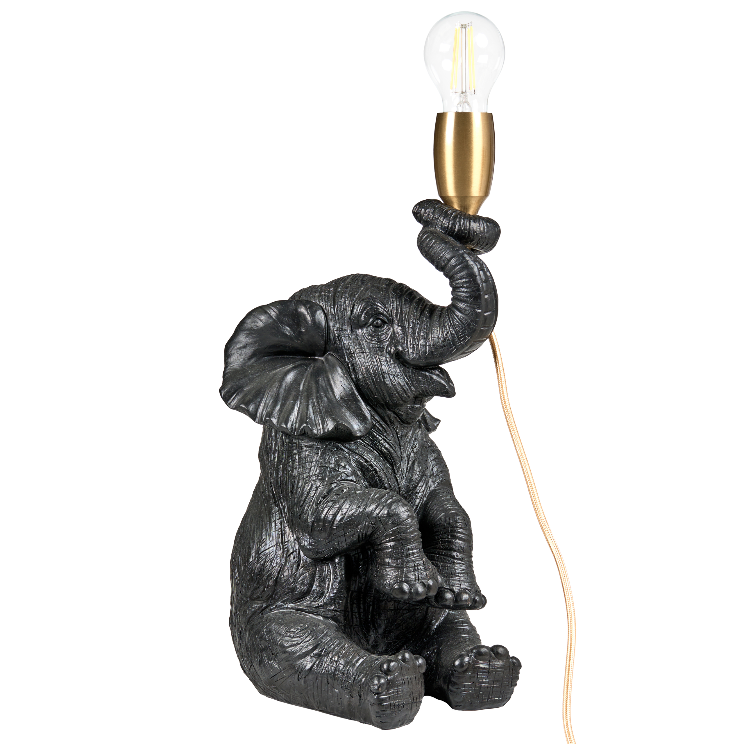 Pöytävalaisin Norsu FORTUNA Musta