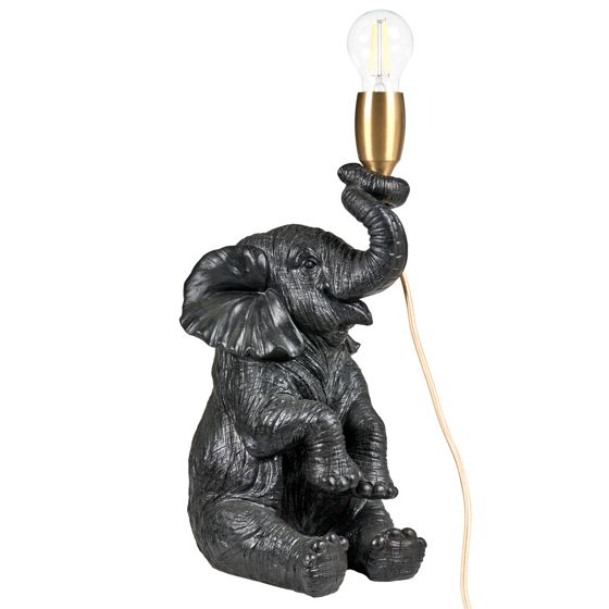 Pöytävalaisin Norsu FORTUNA Musta