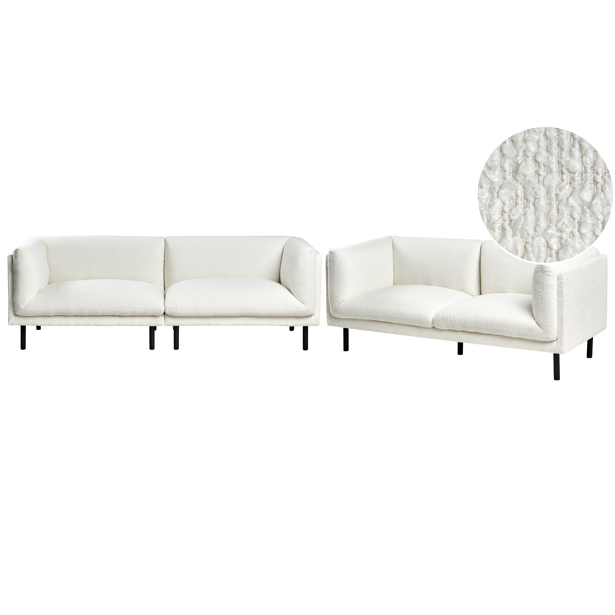 Sohvaryhmä 5-istuttava VORGOD buklee Luonnonvalkoinen