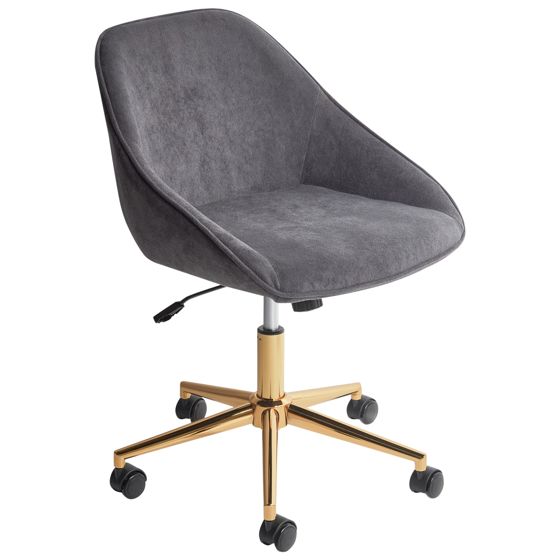 Työtuoli pyörivä BARDSDALE sametti Tummanharmaa