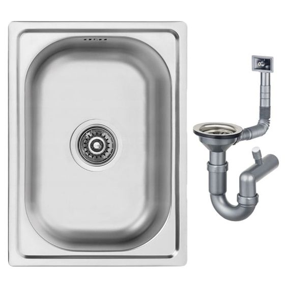 Mini 35x48 upotettu teräksinen tiskiallas + sifoni