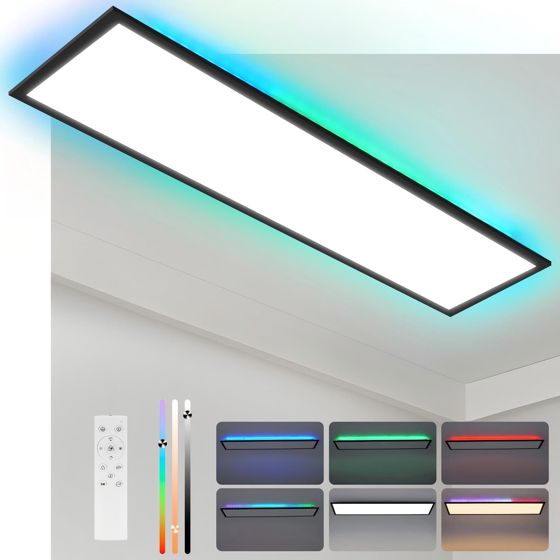 ZMH 39 W:n LED-kattovalaisin olohuoneeseen, himmennettävä RGB-väriä vaihtava kattopaneeli
