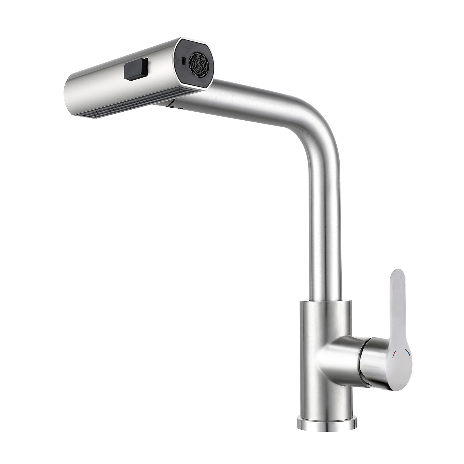 NETTLIFE Irrotettava keittiön suihkupää vedensäleillä – 360° tiskialtaan sekoitushana ruostumattomasta teräksestä, 2 suihkutilaa