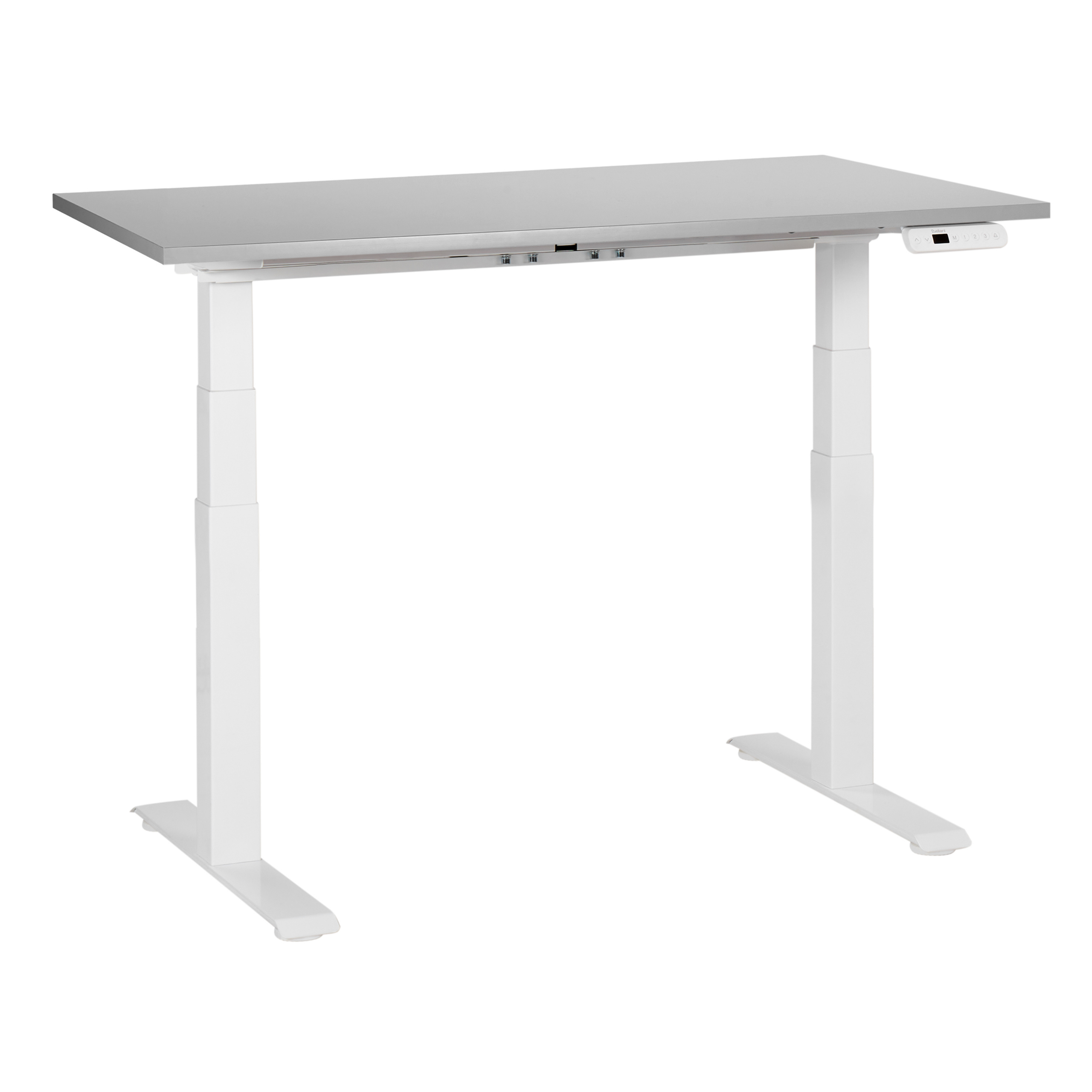 Sähkösäädettävä työpöytä DESTINES Harmaa/valkoinen 120 cm 72 cm