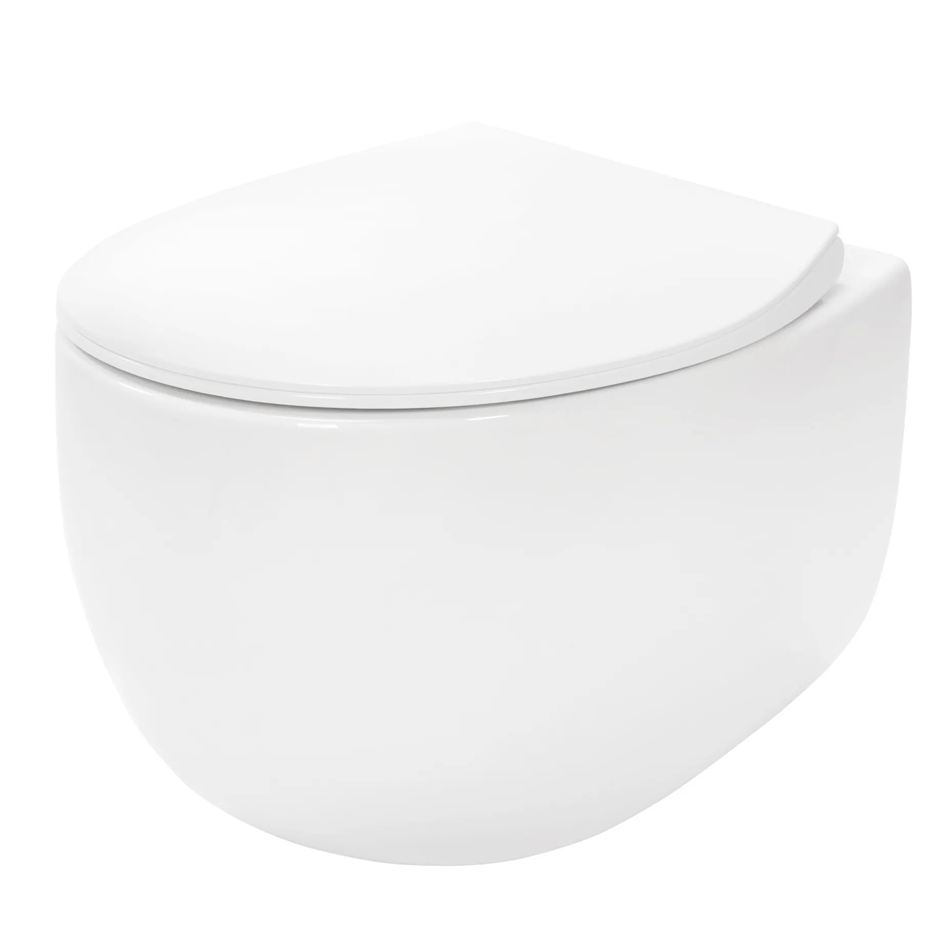 REA seinä-WC LARS RIMLESS DUROPLAST/FLAT/ZM , Valkoinen, 50x37x36cm