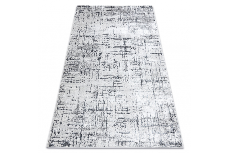 Matto MEFE moderni 8722 Rivit vintage pesty - harmaa / valkoinen
