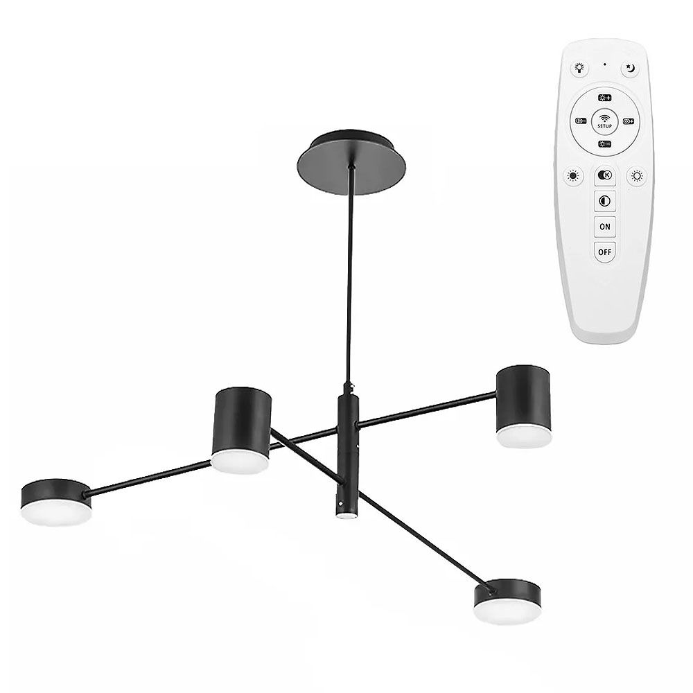 TOOLIGHT riippuva kattovalaisin APP596-4C musta, 76x76x72, 5cm