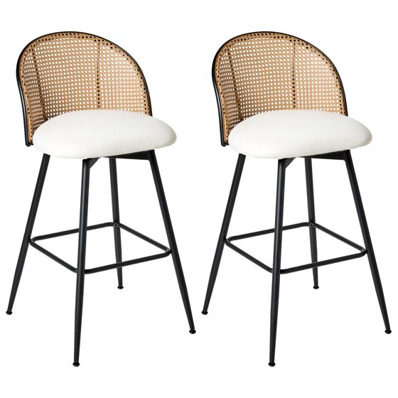 Baarituolisetti 2 kpl NATHAN pyörivä Valkoinen