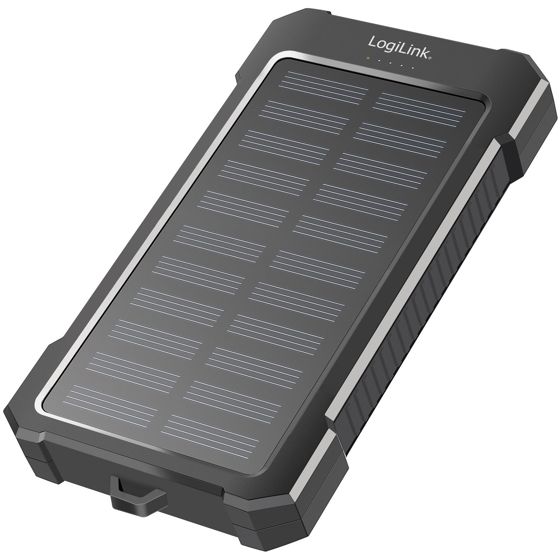 Solar Powerbank 10 000 mAh 2xUSB-A + USB-C sisään/ulos 12W