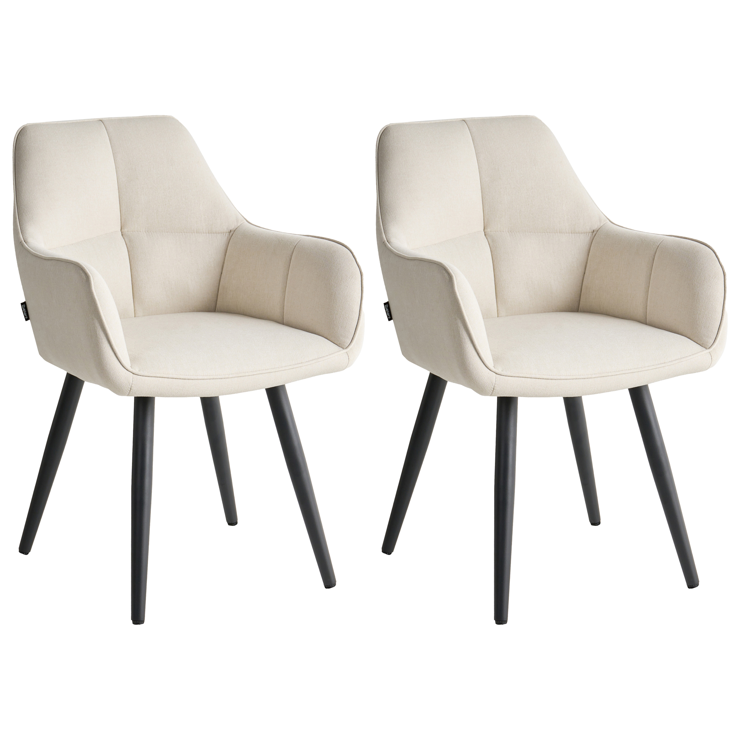 Ruokatuolisetti 2 kpl TIRANO Keinopellava Vaaleanbeige