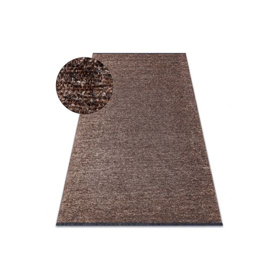 Matto FLORENCE 24021 Yksivärinen, glamouri, litteä kudottu, - ruskea 78x150 cm